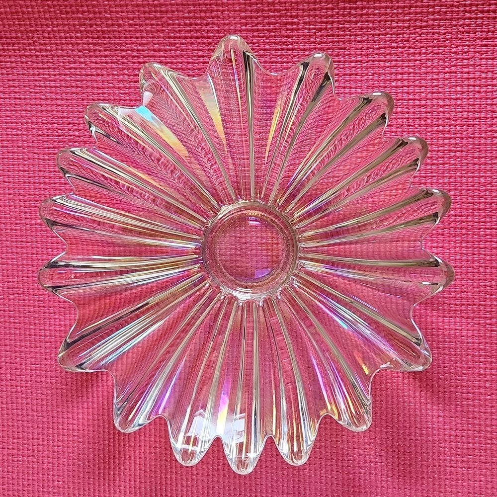 Federal Glassware Celestrial Iridescent Scalloped Round Bowl Giftware 🌞